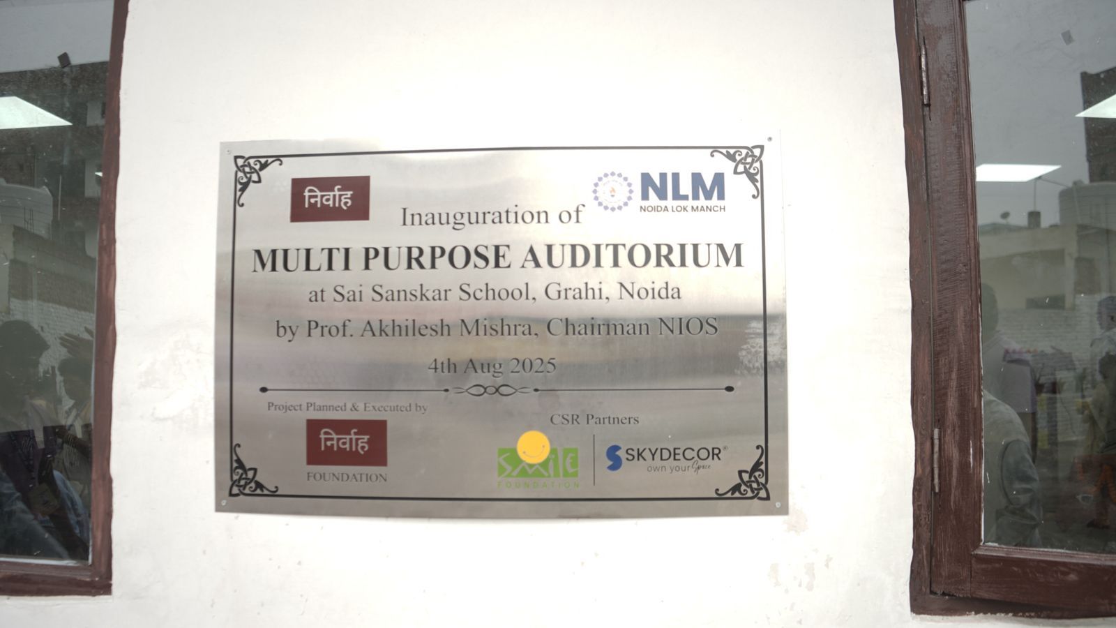 Skydecor, in collaboration with Nirvaah Foundation and Smile Foundation, proudly supported the inauguration of a Multi-Purpose Auditorium at Sai Sanskar School, Noida.