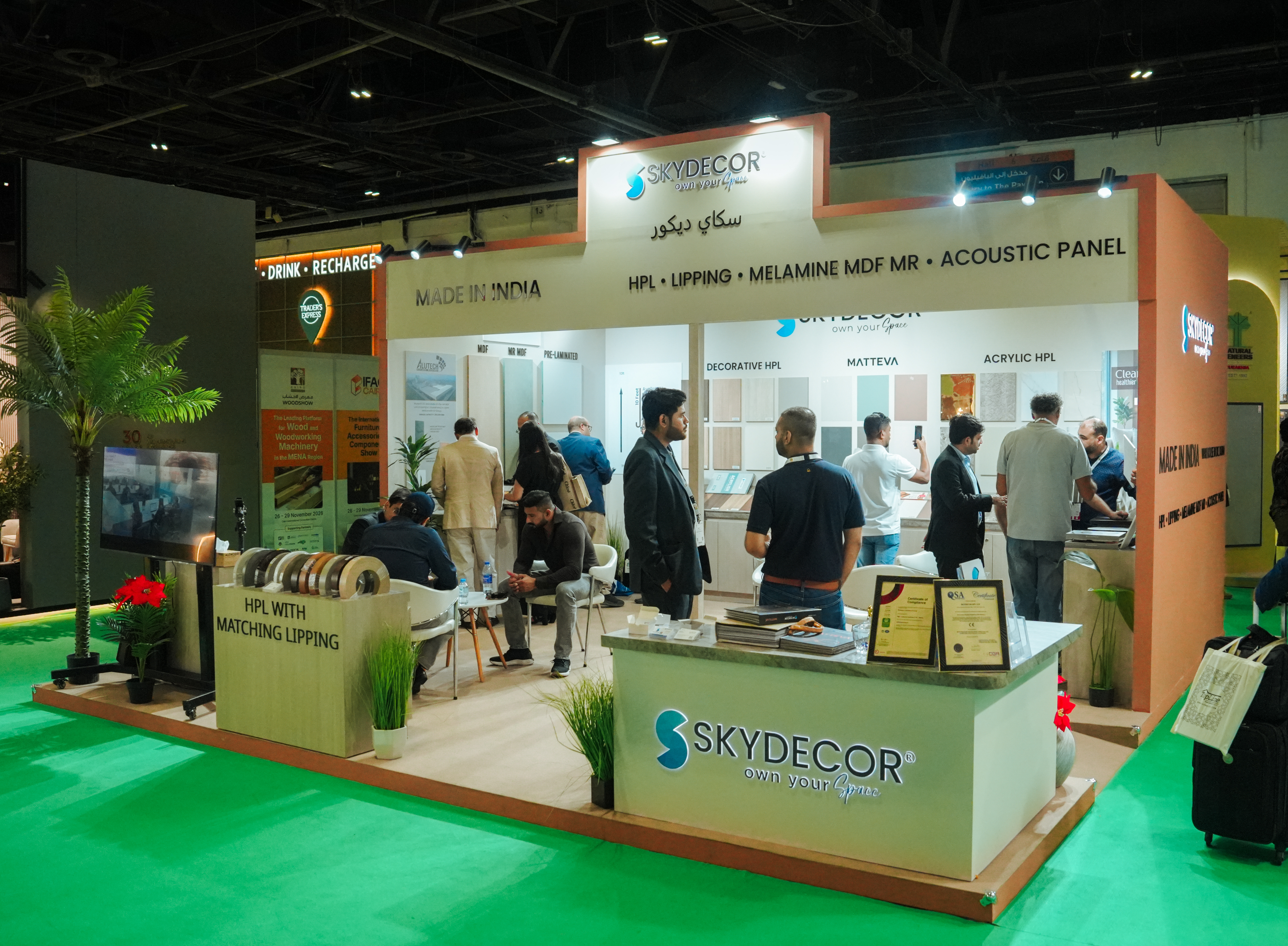 Skydecor proudly showcases its innovative decorative surface solutions at Dubai WoodShow Global